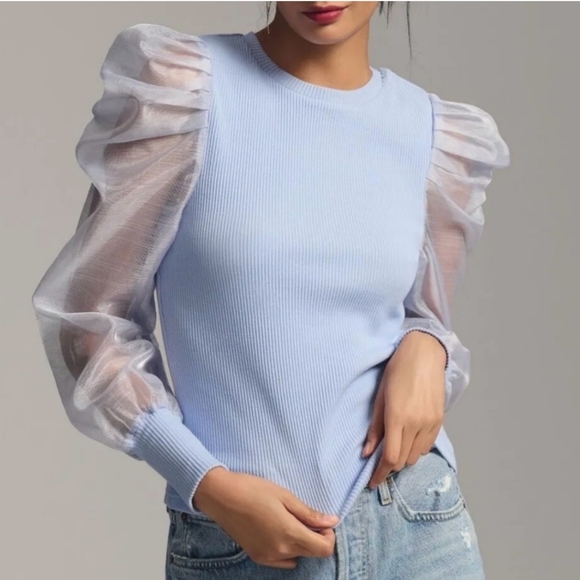 Dolan & Anthropologie Puff Sleeve Sweater NWT - Picture 4 of 6